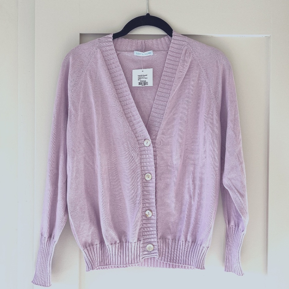 Lost & Found Lilac Cardigan, S, NWT